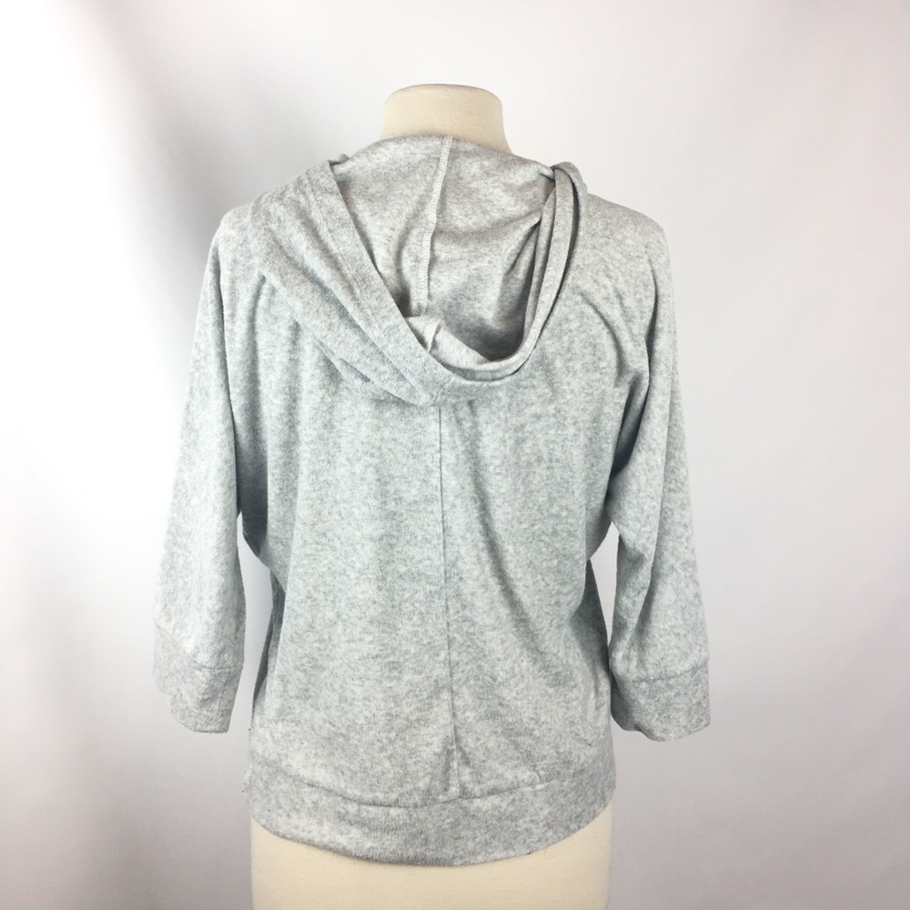 Gray Cable & Gauge pull-over lace up hoodie size S - Picture 3 of 3
